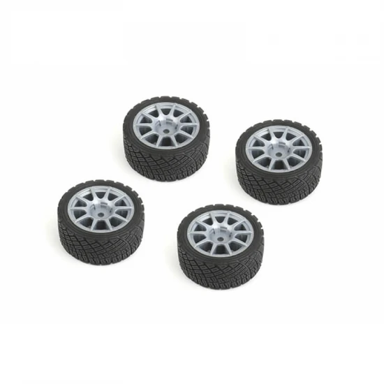 Louise RC Rally Tyres And Wheels 10 Spoke Gray +1mm (4Pcs)