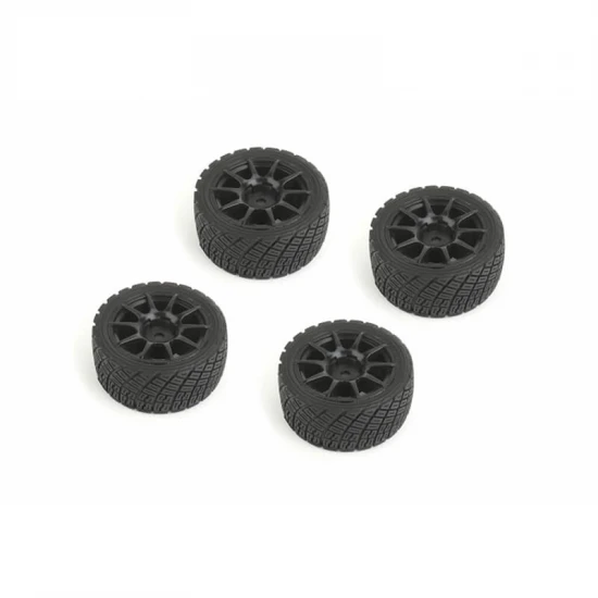 Louise RC Rally Tyres And Wheels 10 Spoke Black +1mm (4Pcs)