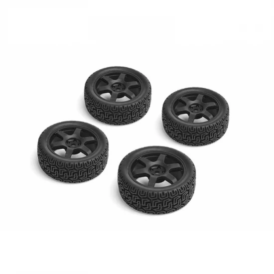 Louise RC 1:10 Rally Tyres 6 Spoke Wheel-Black/Et-0mm(4Pcs)