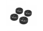 Louise RC 1:10 Rally Tyres 6 Spoke Wheel-Black/Et-0mm(4Pcs)