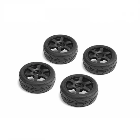 Louise RC 1:10 Road Tyres 6 Spoke Wheel-Black/Et-0mm(4Pcs)