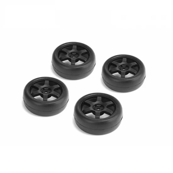 Louise RC 1:10 Slick Tyres 6 Spoke Wheel-Black/Et-0mm(4Pcs)