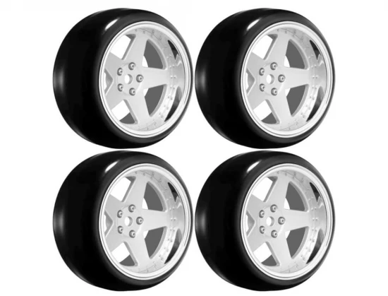 Louise RC 1:10 Drift 2 - 4 - 6 - 8mm Offset Set 5Sp/Matte Silver