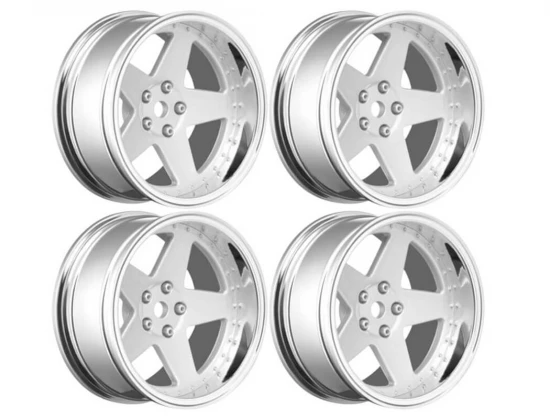 Louise RC 1:10 Drift 2 - 4 - 6 - 8mm Offset Wheels 5Sp/Matte Silve