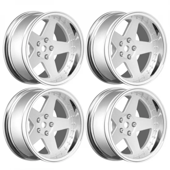 Louise RC 1:10 Drift 2 - 4 - 6 - 8mm Offset Wheels 5Sp/Matte Silve