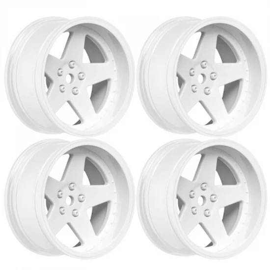 Louise RC 1:10 Drift 2 - 4 - 6 - 8mm Offset Wheels 5 S/Gloss White