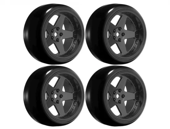 Louise RC 1:10 Drift 2 - 4 - 6 - 8mm Offset Set 6 S/Gloss Black