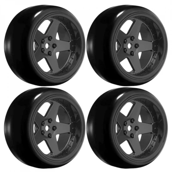 Louise RC 1:10 Drift 2 - 4 - 6 - 8mm Offset Set 6 S/Gloss Black