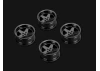 Louise RC 1:10 Drift 2 - 4 - 6 - 8mm Offset Wheels 5 S/Gloss Black