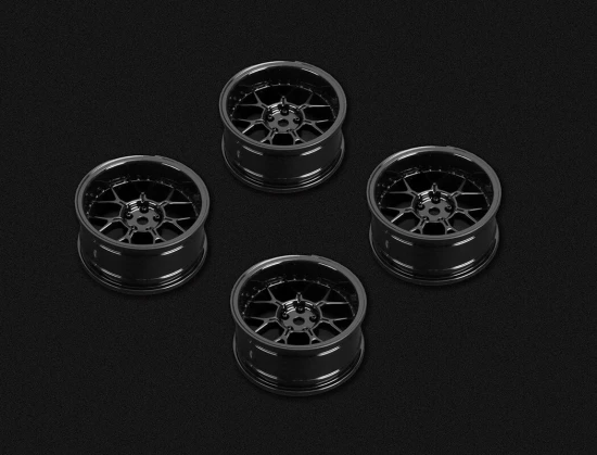 Louise RC 1:10 Drift 2 - 4 - 6 - 8mm Offset Wheels 14 /Gloss Black