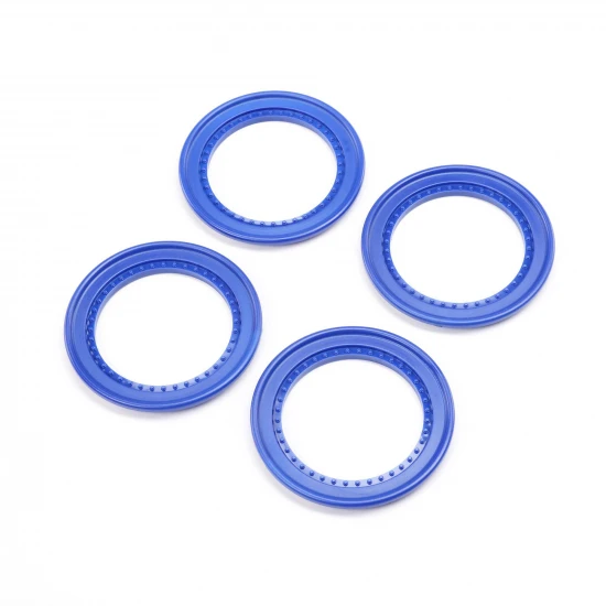 Snap-in Beadlock Rings - Blue (4): LMT 2.0