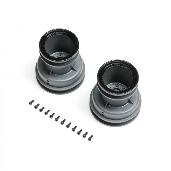 MT Wheel - Black Beadlock - Light Grey (2): Mini LMT