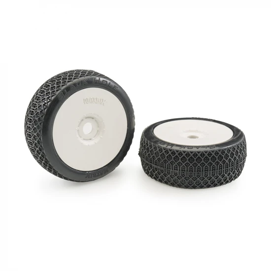 Matrix Blackhole Clay Medium 1:8 Buggy Pre-glued White Wheels (2)