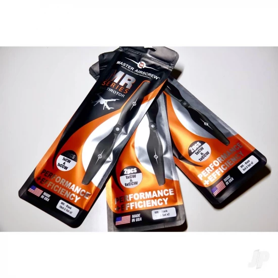 Master Airscrew 6x3.2 3MR 3-Blade Propeller (CW) Reverse/Pusher Black