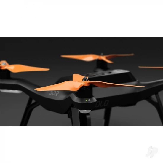 Master Airscrew 3MR-SL - 3-Blade 9x4.5 Prop C Set x4 Orange, Built-in Nut for 3DR SOLO