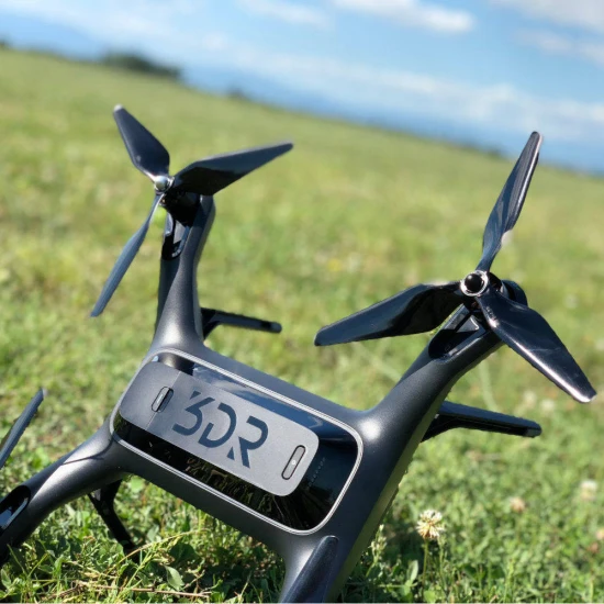 Master Airscrew 3MR-SL - 3-Blade 9x4.5 Prop C Set x4 Orange, Built-in Nut for 3DR SOLO