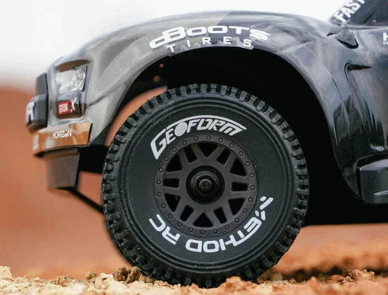 Method RC Method Geoform 1:16 SC Tyres On 12mm Hex Grey Wheels (2)
