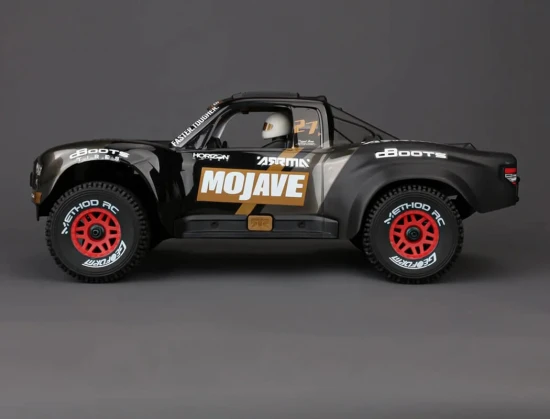 Method RC Method Geoform 1:16 SC Tyres On 12mm Hex Red Wheels (2)