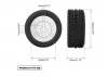 Method RC Method Geoform 1:16 SC Tyres On 12mm Hex Red Wheels (2)