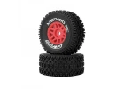 Method RC Method Geoform 1:16 SC Tyres On 12mm Hex Red Wheels (2)
