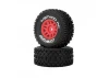 Method RC Method Geoform 1:16 SC Tyres On 12mm Hex Red Wheels (2)