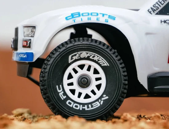 Method RC Method Geoform 1:16 SC Tyres On 12mm Hex White Wheels (2)