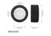 Method RC Method Geoform 1:16 SC Tyres On 12mm Hex White Wheels (2)