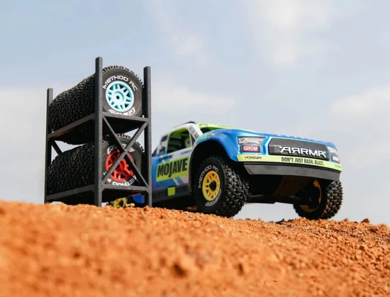 Method RC Method Geoform 1:16 SC Tyres On 12mm Hex Yellow Wheels (2)