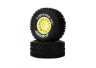 Method RC Method Geoform 1:16 SC Tyres On 12mm Hex Yellow Wheels (2)
