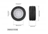 Method RC Method Geoform 1:8 SC Tyres On 17mm Hex Grey Wheels (2)