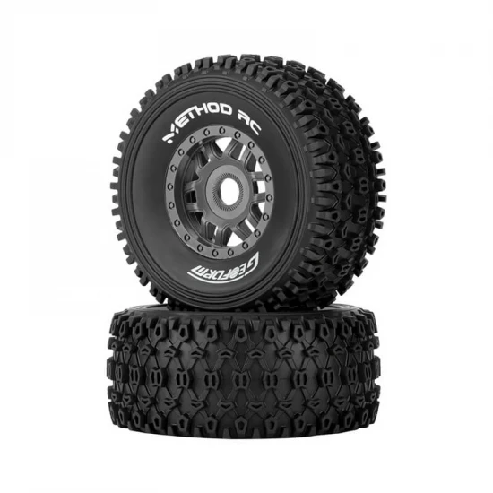Method RC Method Geoform 1:8 SC Tyres On 17mm Hex Grey Wheels (2)