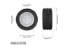 Method RC Method Geoform 1:8 SC Tyres On 17mm Hex Red Wheels (2)