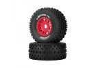 Method RC Method Geoform 1:8 SC Tyres On 17mm Hex Red Wheels (2)