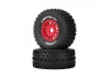 Method RC Method Geoform 1:8 SC Tyres On 17mm Hex Red Wheels (2)