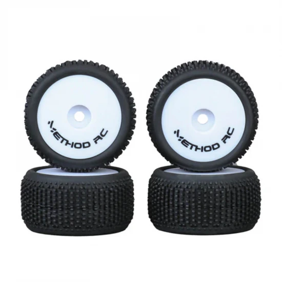 Method RC Method Nitragrip 1/24 Truck Tyres F/R On 7mm Hex White (4)