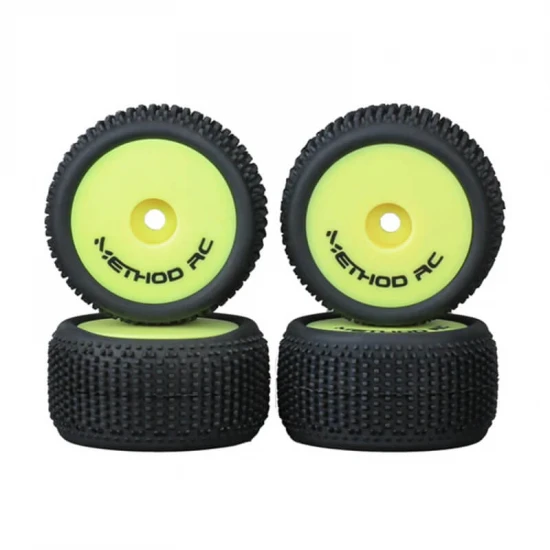 Method RC Method Nitragrip 1/24 Truck Ty Res F/R On 7mm Hex Yellow (4)