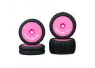 Method RC Method Nitragrip 1/24 Buggy Tyres F/R On 7mm Hex Pink (4)