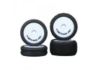 Method RC Method Nitragrip 1/24 Buggy Tyres F/R On 7mm Hex White (4)