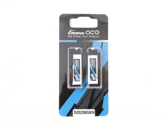 Gens Ace LiPo - 1S 3.7V 200mAh 45C with PH1.5-2
