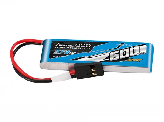 Li-Po Sport 1S 3.7V 600mAh 15C with JR
