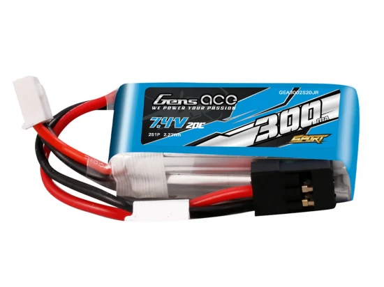 Li-Po Sport 2S 7.4V 300mAh 20C with JR