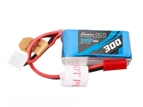 Gens Ace LiPo - 2S 7.4V 300mAh 45C with BEC