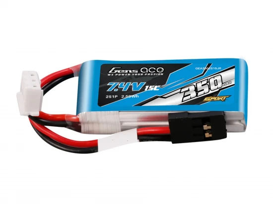 Li-Po Sport 2S 7.4V 350mAh 15C with JR