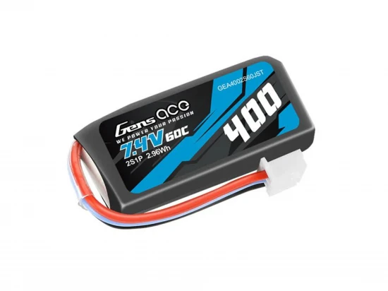 Gens Ace LiPo - 2S 7.4V 400mAh 60C with BEC