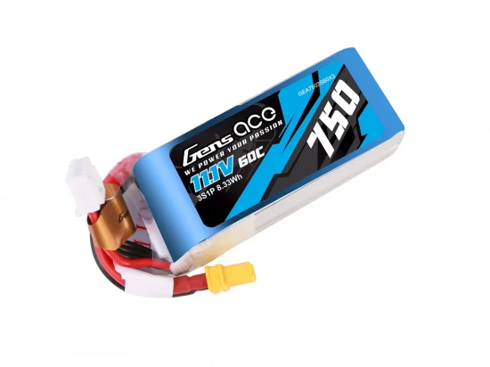 Gens Ace LiPo - 3S 11.1V 750mAh 60C with XT30