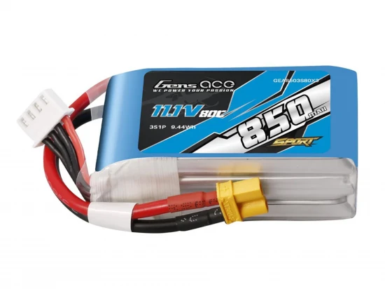 Li-Po 3S 11.1V 850mAh 80C with XT30