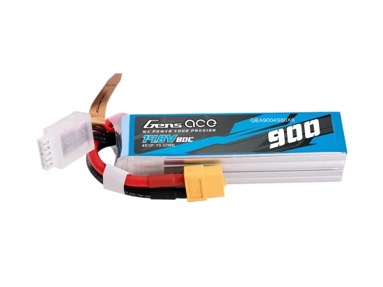 Gens Ace G-Tech LiPo - 4S 14.8V 900mAh 80C with XT60