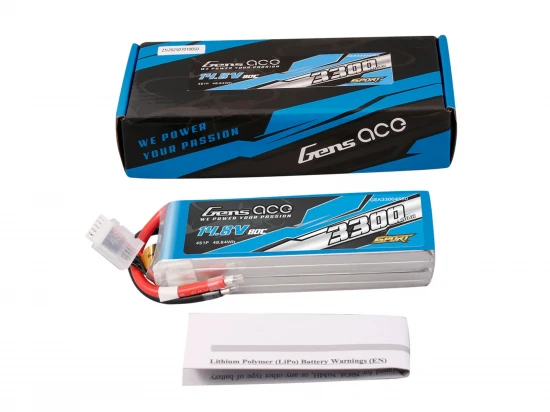 Li-Po Sport 4S 14.8V 3300mAh 80C with No Plug