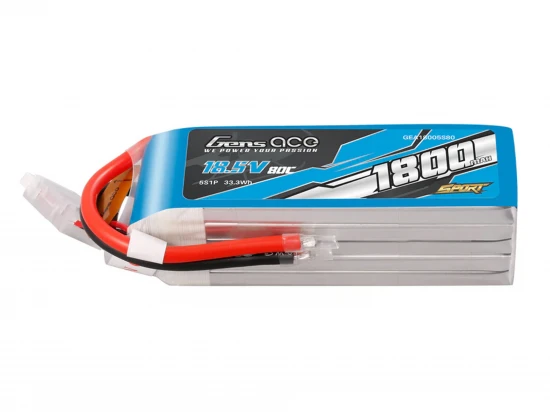 Li-Po Sport 5S 18.5V 1800mAh 80C with No Plug