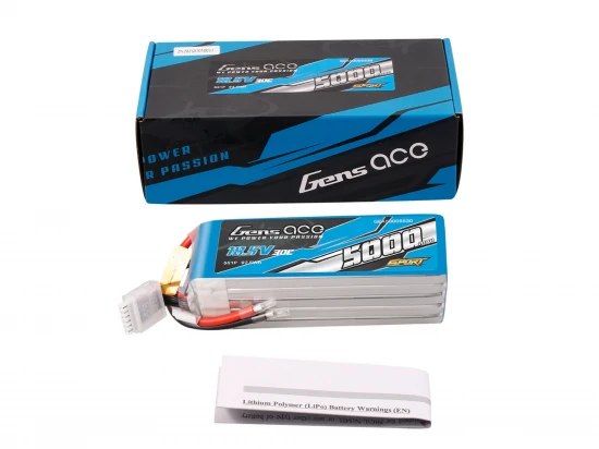 Li-Po Sport 5S 18.5V 5000mAh 30C with No Plug